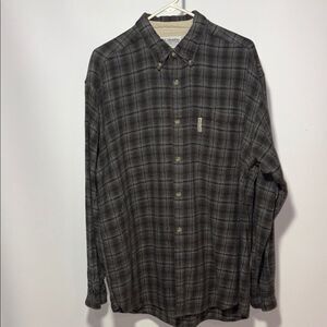 Columbia Men's Dark Gray Checkered flannel Shirt